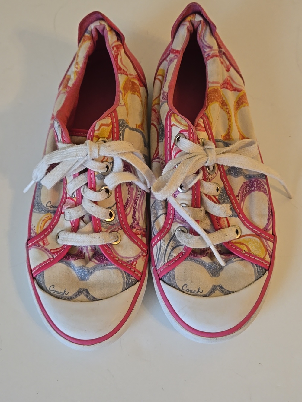 Coach Barrett Poppy Signature Sneakers Size 8B